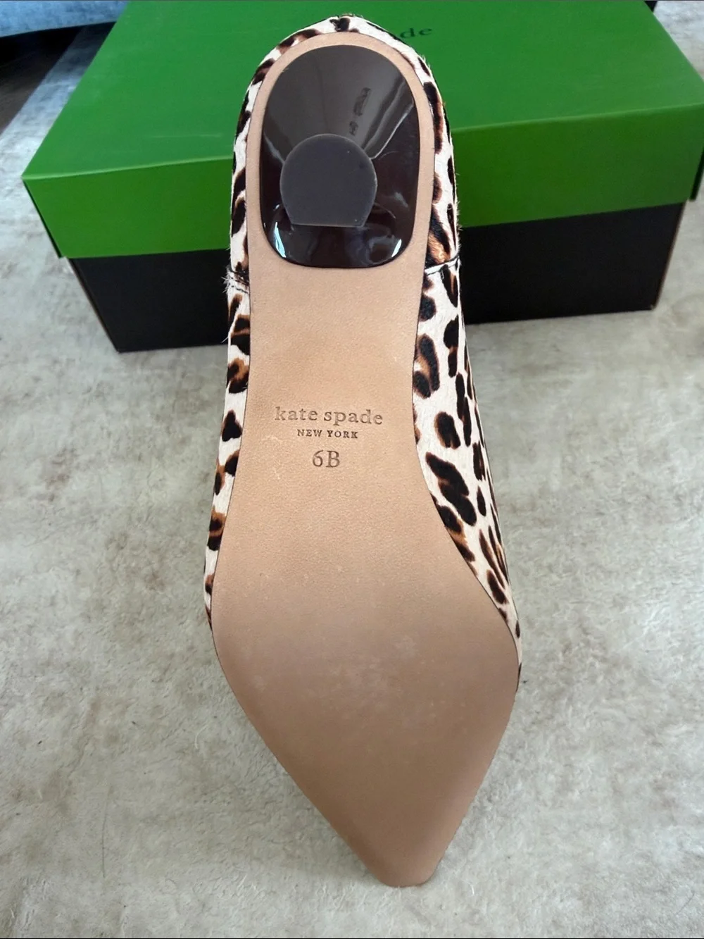 kate spade Adele DowntownLeopard-Print Pointed Ankle Bootie Gold Clover Charm